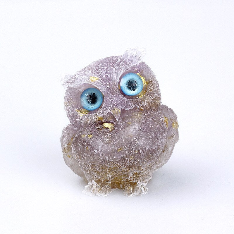 BowLift | Natural Crystal Owl Figurine: Handmade Collector&