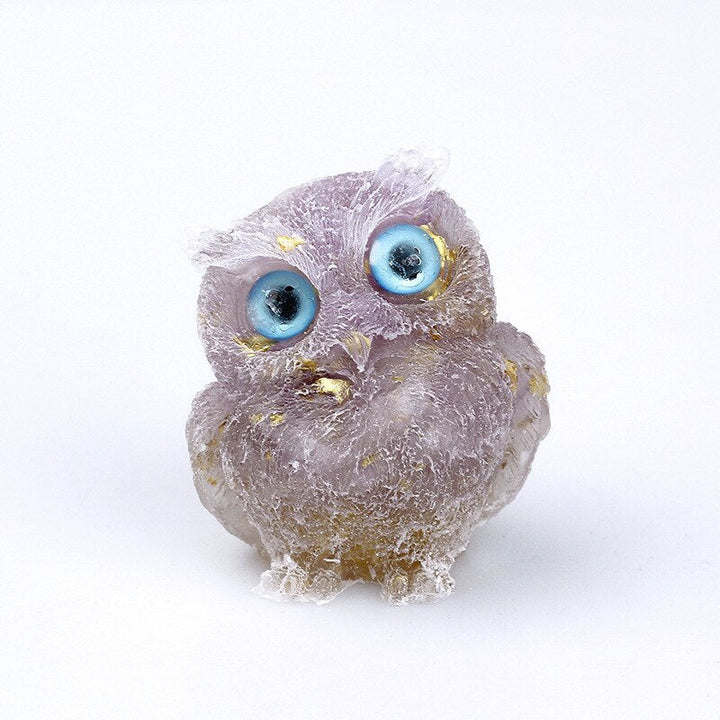 BowLift | Natural Crystal Owl Figurine: Handmade Collector&