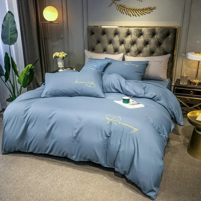 Luxury Duvet Cover with Elegant Embroidery – Soft, Breathable and High Quality |