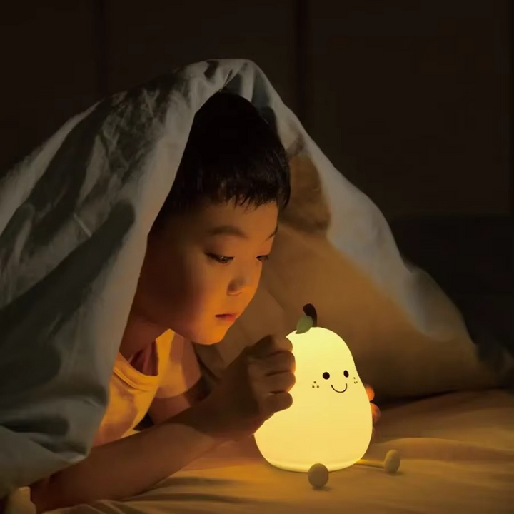 Super Soft Touch-Controlled Multicolour Silicone Pear Night Light