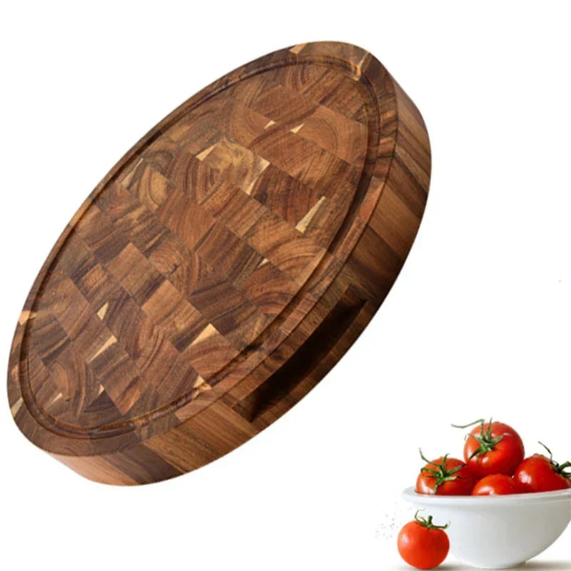 BowLift | ButcherGrain | Thick round acacia butcher block