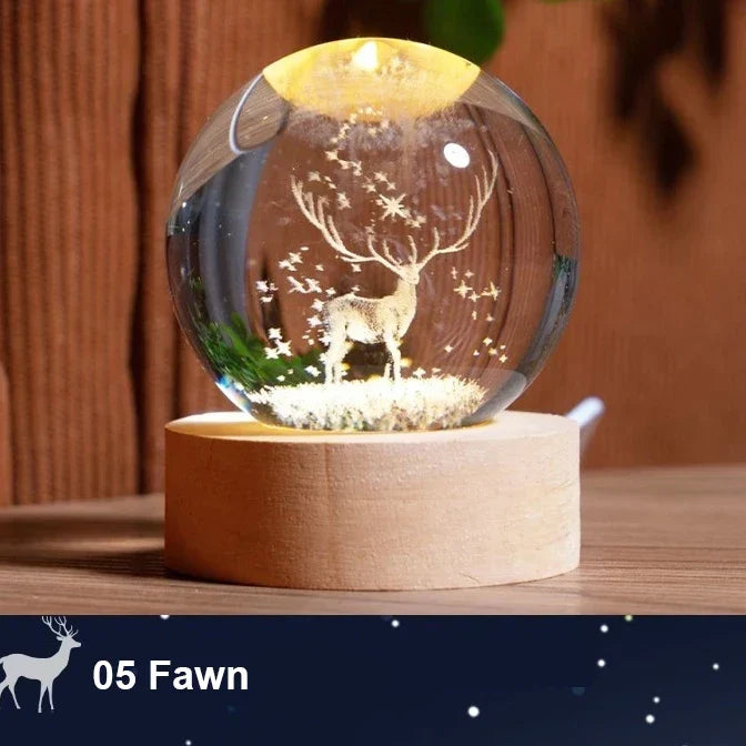 Astranova Galaxy Night Light | LED Crystal Ball with Milky Way Design | Warm White Light | Creative Gift for Kids &amp; Adults