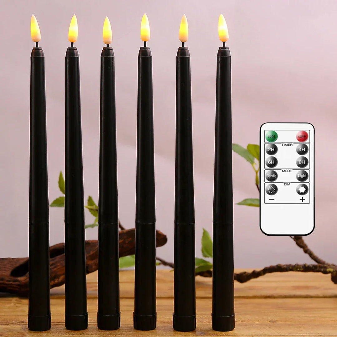 BowLift | Black LED tealights without flame with remote control for an unforgettable atmosphere