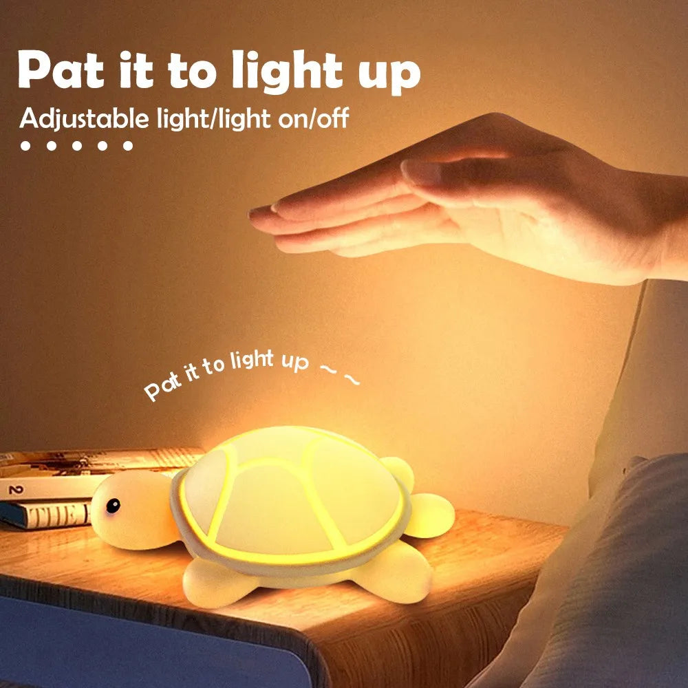 ShellGlow LED Night Light | Cute Turtle | Soft Silicone | colour Change &amp; Warm Light | USB-C Rechargeable | 10.2 × 15.8 × 6.1 cm