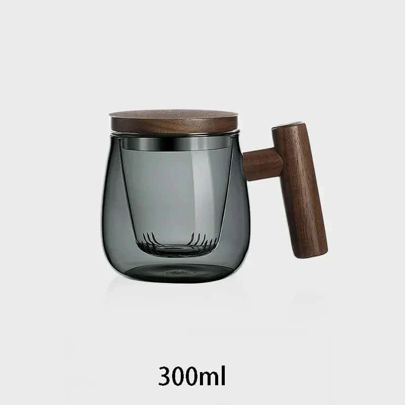 BowLift | Ultramodern Glass Tea Cup with Filter and Lid