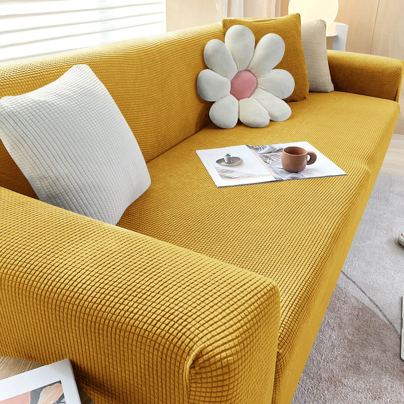 Textured Stretch Sofa Cover | Non-Slip, Machine Washable &amp; Protective for 1-Seater, 2-Seater, and 3-Seater Sofas