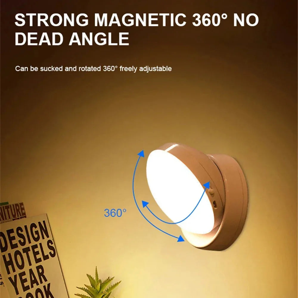 LumiFlex360 LED Night Light | Motion Sensor | 360° Rotatable | Rechargeable | Magnetic &amp; Wireless