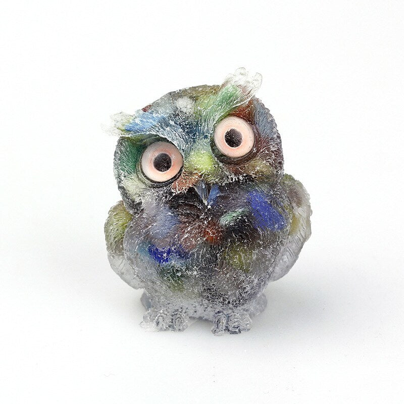 BowLift | Natural Crystal Owl Figurine: Handmade Collector&