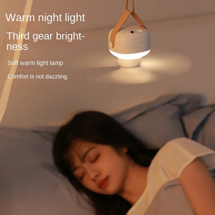Portable Wireless Mini Ceiling Fan – USB Fan with Remote Control, Stand, Night Light for Home, Outdoor &amp; Camping |