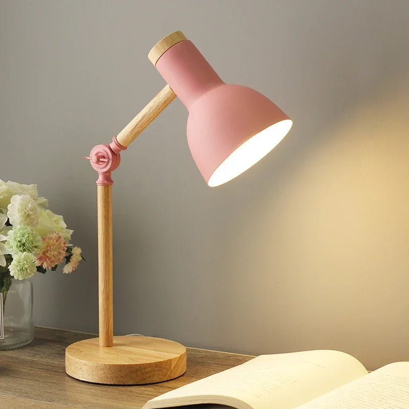 Dyed Wooden Table Lamp