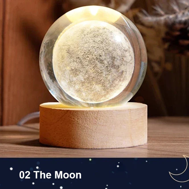 Astranova Galaxy Night Light | LED Crystal Ball with Milky Way Design | Warm White Light | Creative Gift for Kids &amp; Adults