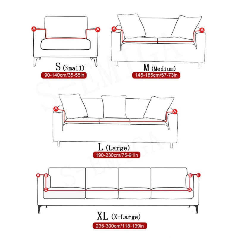 Modern Non-slip colourful Elastic Sofa Cover