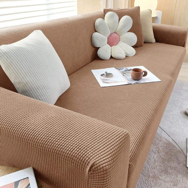 Textured Stretch Sofa Cover | Non-Slip, Machine Washable &amp; Protective for 1-Seater, 2-Seater, and 3-Seater Sofas