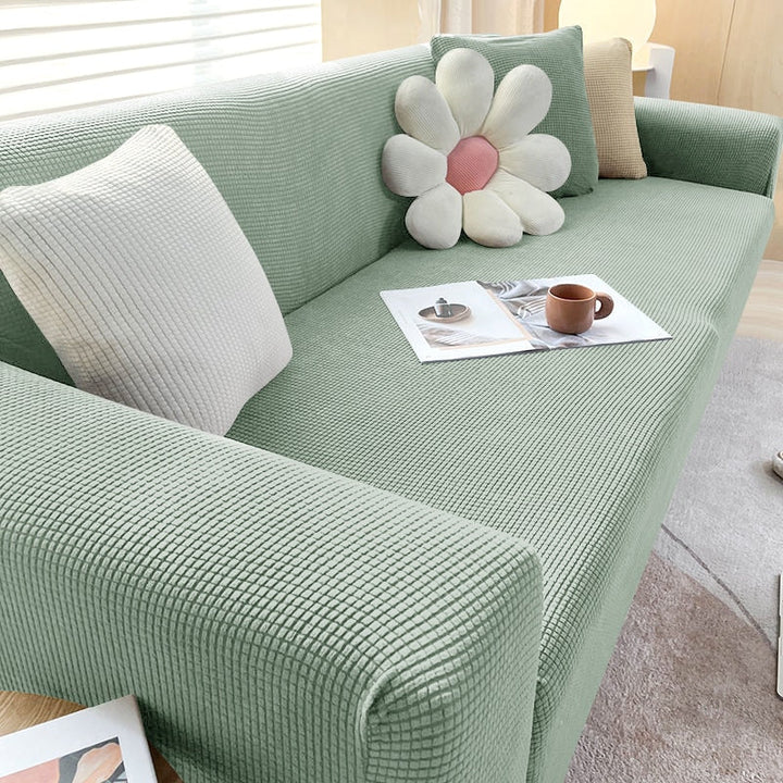 Textured Stretch Sofa Cover | Non-Slip, Machine Washable &amp; Protective for 1-Seater, 2-Seater, and 3-Seater Sofas