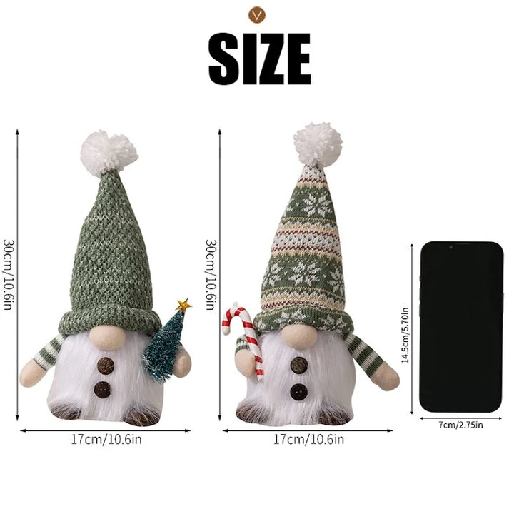 LED Christmas Gnome | Knitted Design with Night Light | Glowing Christmas Decoration | Warm &amp; Cozy