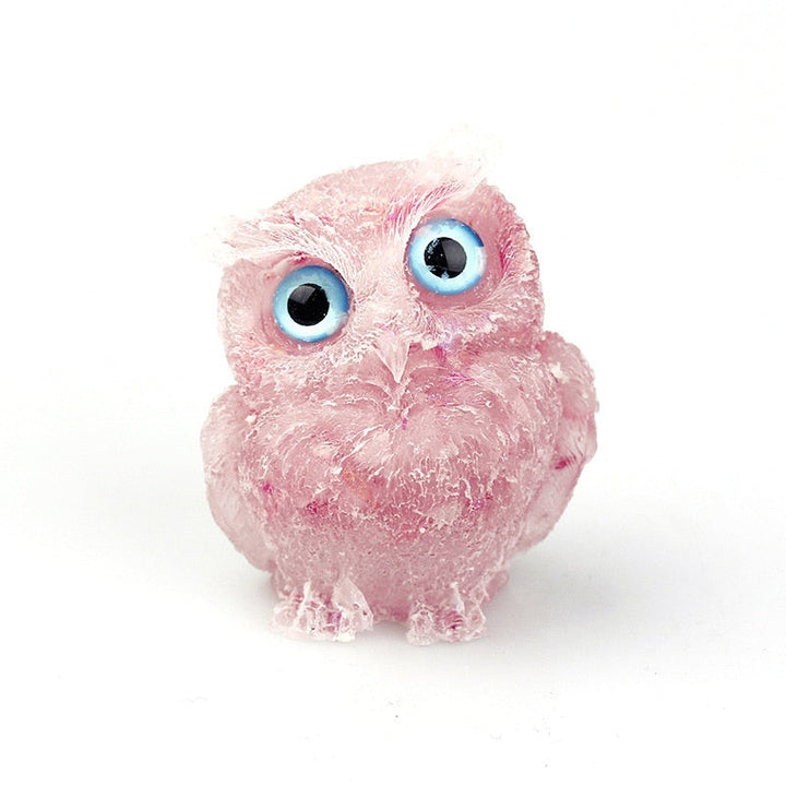 BowLift | Natural Crystal Owl Figurine: Handmade Collector&