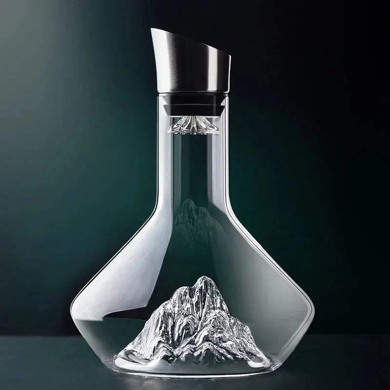 BowLift | 1500ml Iceberg Decanter Creative lead-free crystal material luxury high-quality home red wine wine distributor decanter wine jug