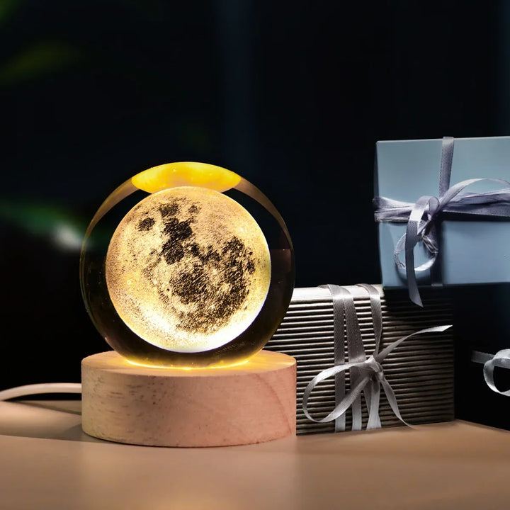 Astranova Galaxy Night Light | LED Crystal Ball with Milky Way Design | Warm White Light | Creative Gift for Kids &amp; Adults