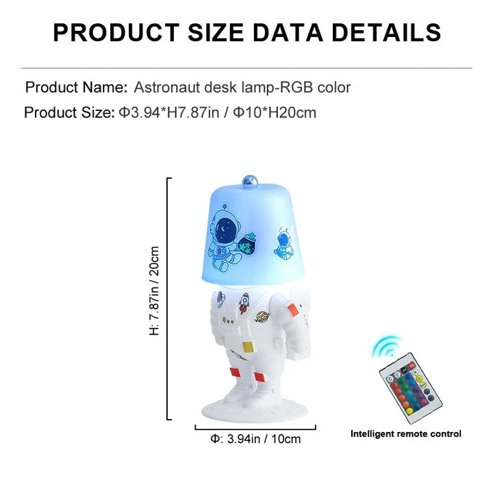 Astronaut Moon Lamp Resin Night Light Bedroom Bedside Decor Creative Gift