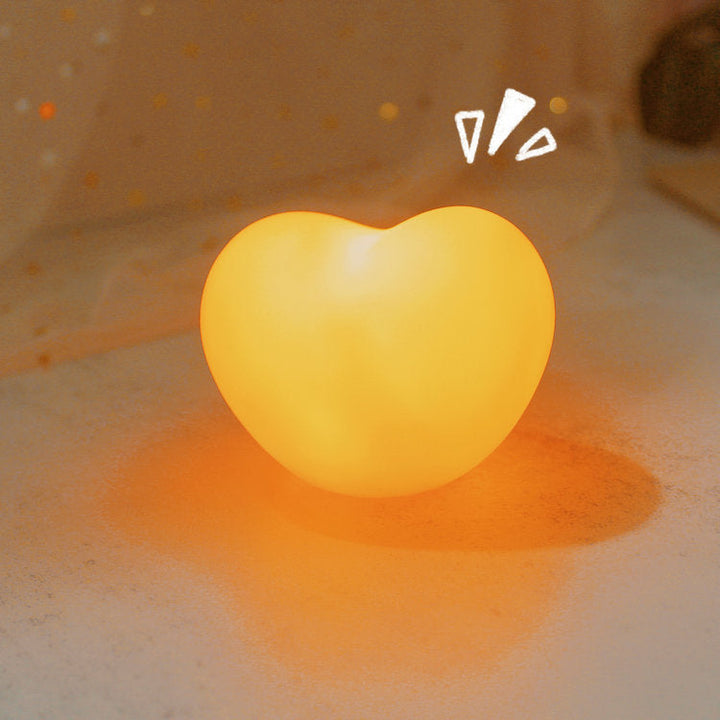 LuvSphere Silicone LED Night Light | Heart-Shaped Design | Table Lamp | Warm Mood Light | Decorative