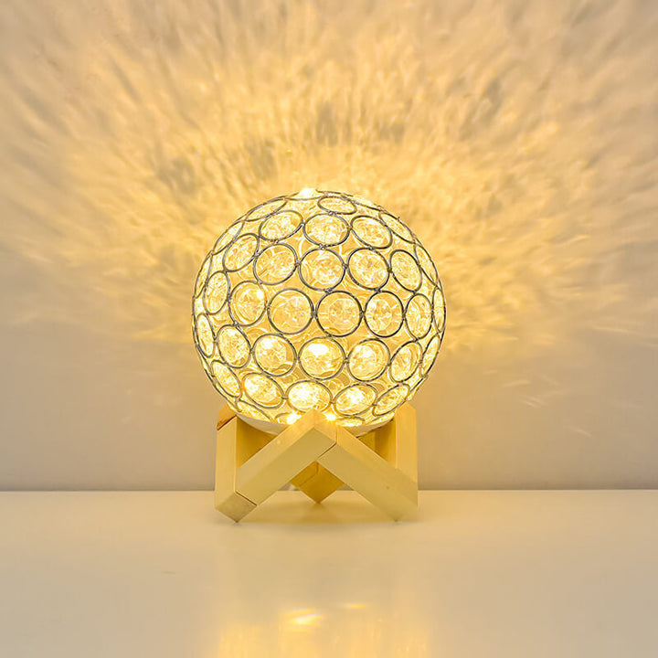 Modern Minimalist Round USB rechargeable LED table lamp