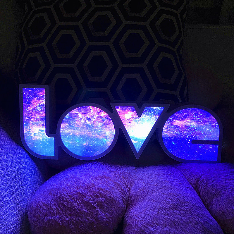 Modern Art Deco waterproof PS LOVE letters LED table lamp for the bedroom