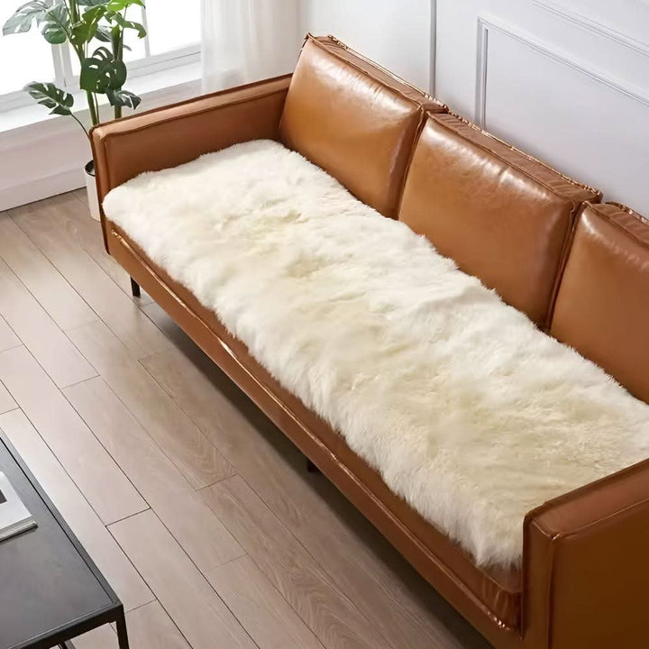 Fluffy velvet sofa cover with noble aesthetics