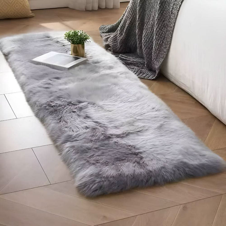 Fluffy velvet sofa cover with noble aesthetics