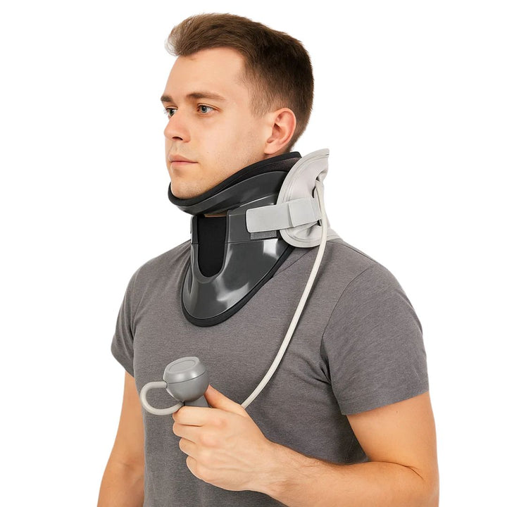 SpineEase | Neck Traction Collar – Cervical Retractor for Spinal Decompression, Nerve &amp; Posture Support – Neck Pain Relief Aid Bowlift