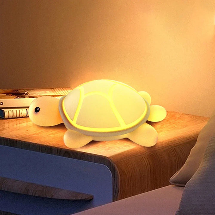 ShellGlow LED Night Light | Cute Turtle | Soft Silicone | colour Change &amp; Warm Light | USB-C Rechargeable | 10.2 × 15.8 × 6.1 cm