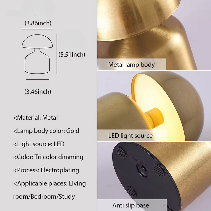 Versatile LED Touch Bedside Lamp - 3-colour Dimmable Night Light