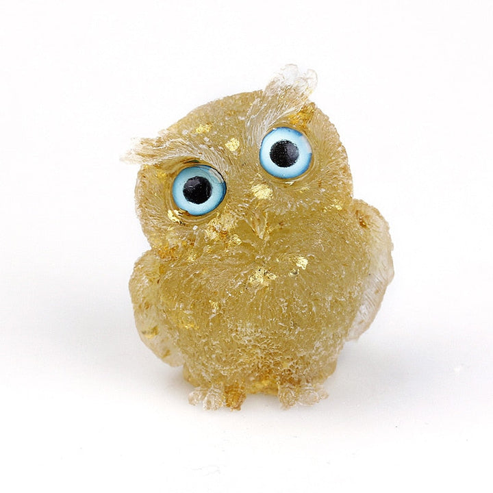 BowLift | Natural Crystal Owl Figurine: Handmade Collector&