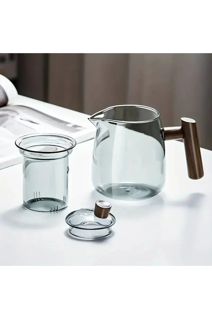 BowLift | Wood Handle Glass Teapot