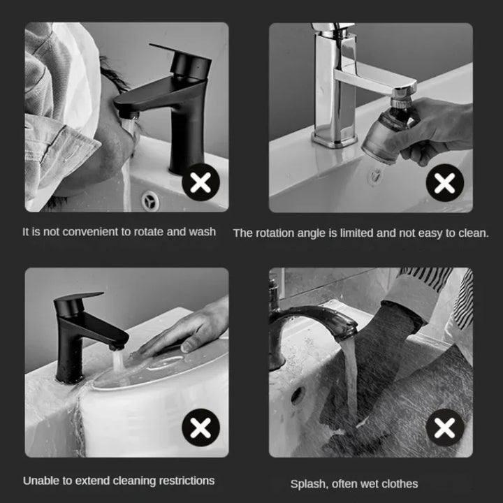 BowLift | Spray water protected mechanical universal swivel arm faucet