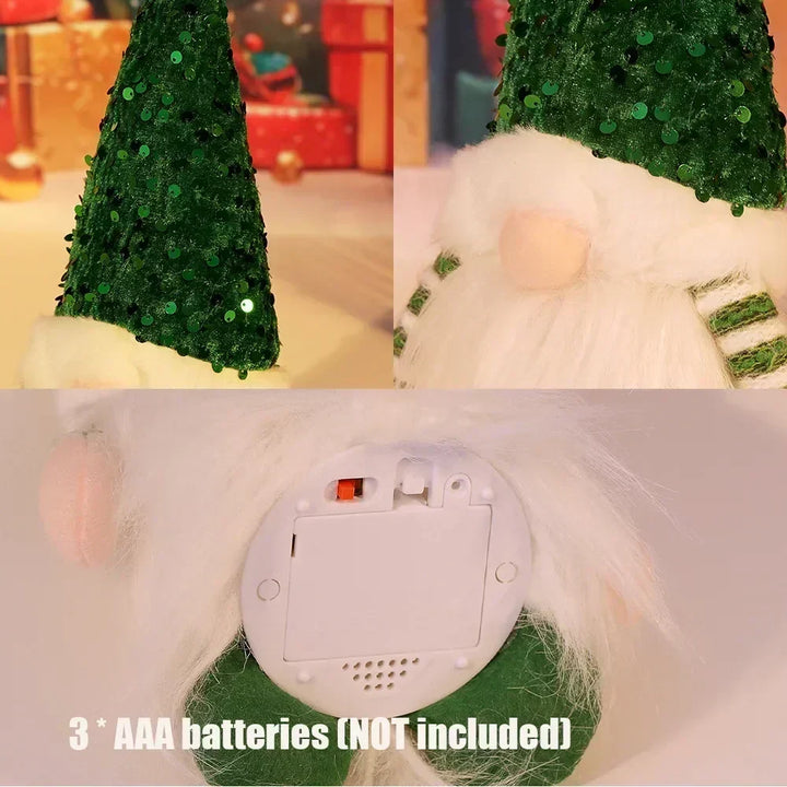 Christmas Gnome Decoration | LED Night Light | Warm Glow Holiday Ornament