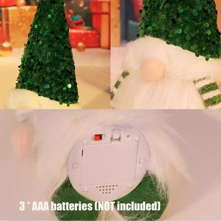 LED Christmas Gnome | Knitted Design with Night Light | Glowing Christmas Decoration | Warm &amp; Cozy