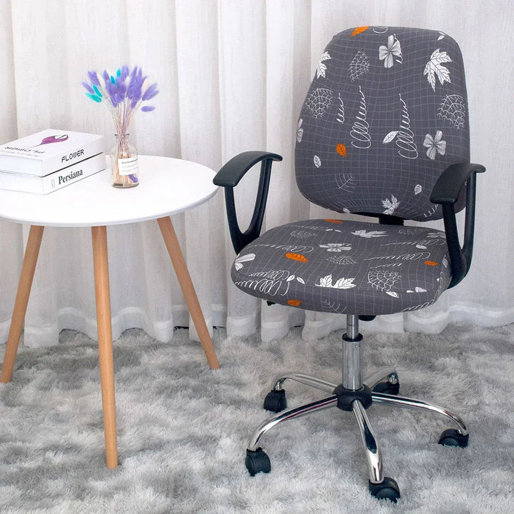 BowLift | 2-piece Split Office Rose Chair Covers