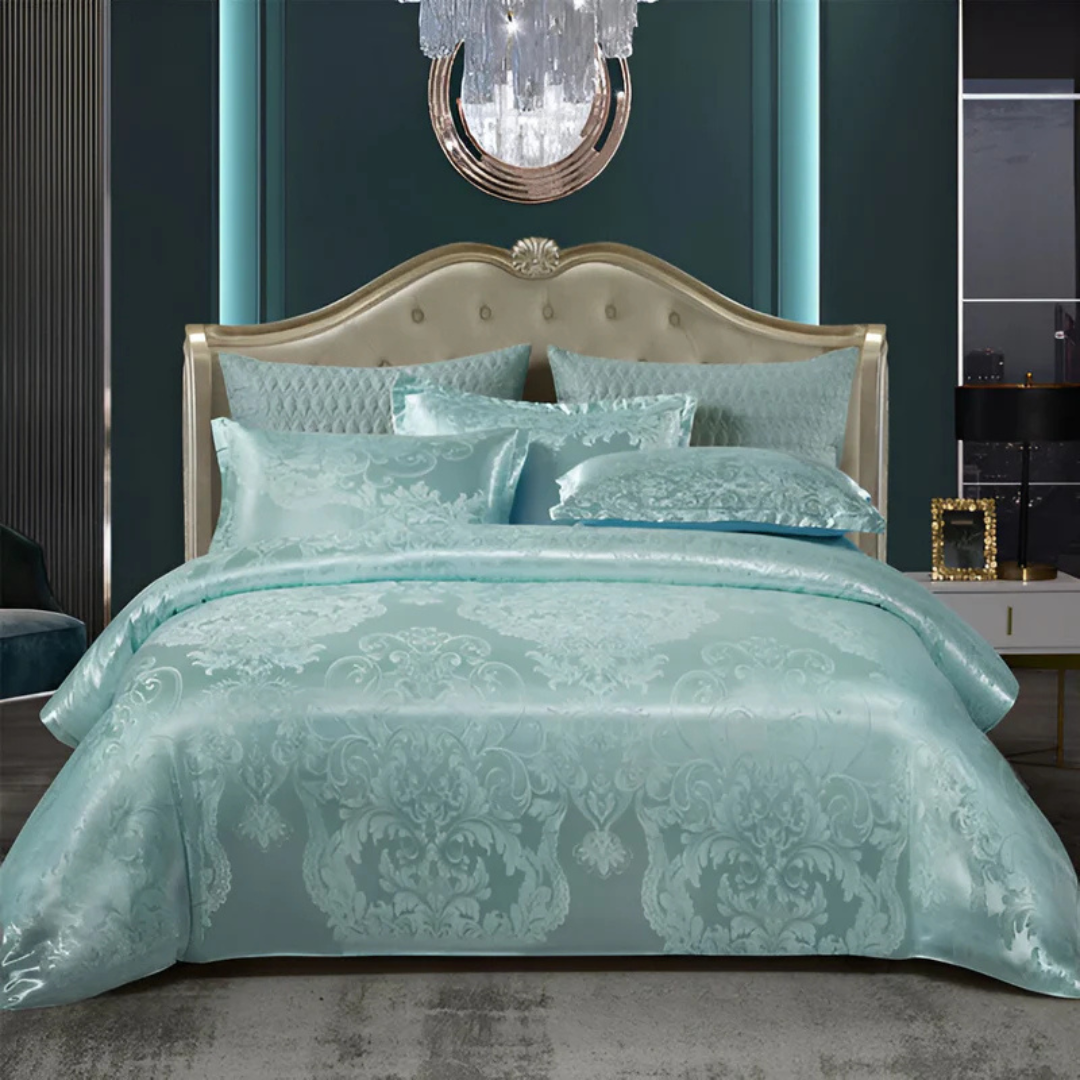 Satin Floral Soft Duvet Cover Set