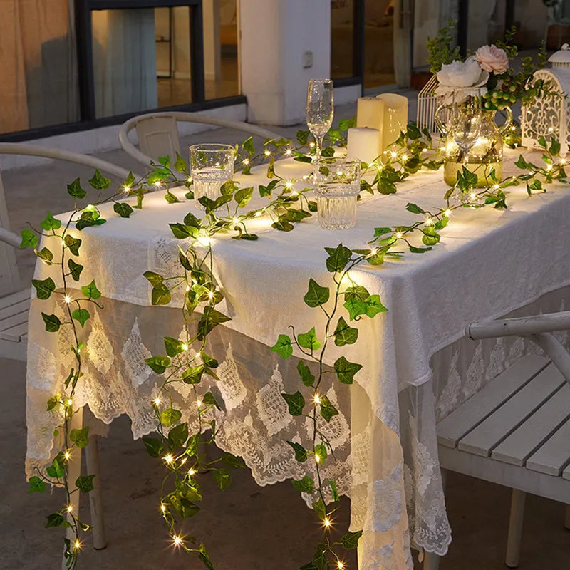 Garden vine LED string lights