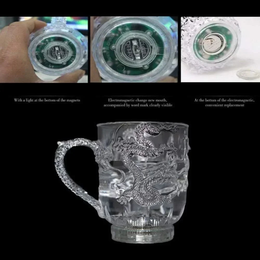 BowLift | 1 piece color changing luminous LED dragon mug water activated lights beer coffee milk tea wine whiskey bar cup travel creative gift