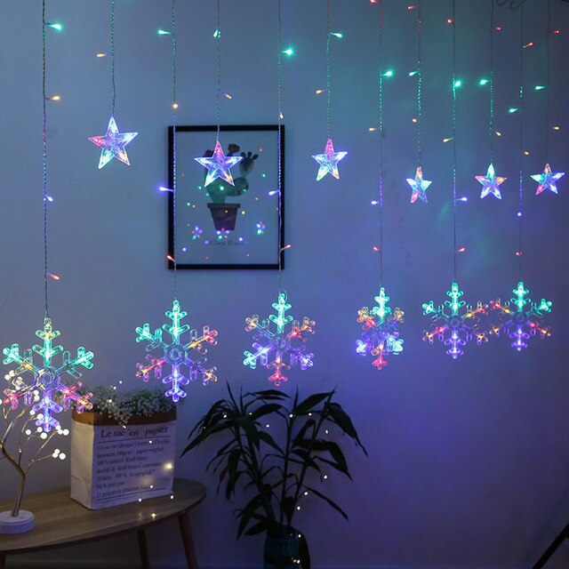Solar Moon Star Lamp LED String Lights Decoration