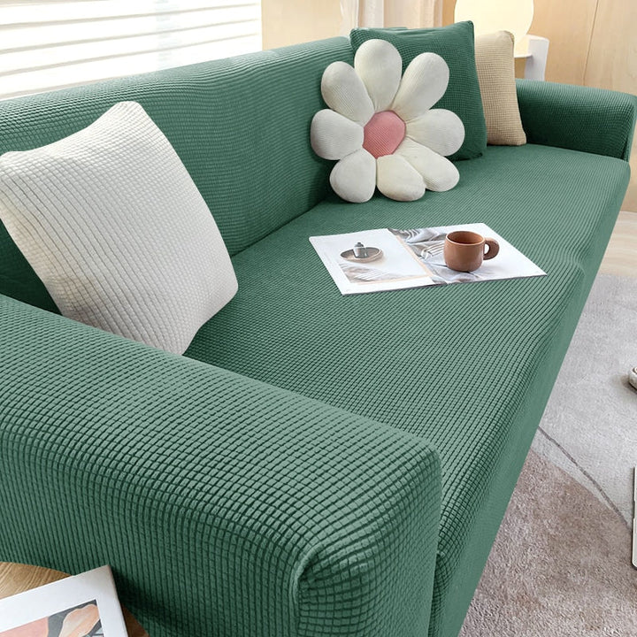 Textured Stretch Sofa Cover | Non-Slip, Machine Washable &amp; Protective for 1-Seater, 2-Seater, and 3-Seater Sofas