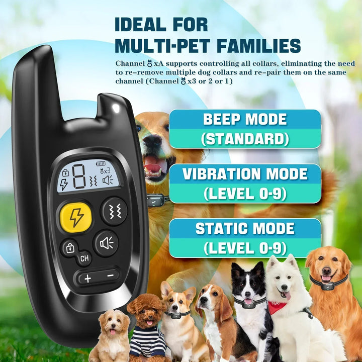 BowLift | Dog Training Collar with Remote – Shock Lock, Sound &amp; Vibration Modes, Waterproof, 1600ft Range