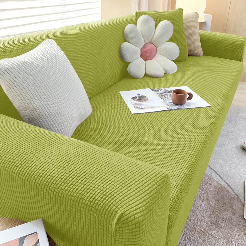 Textured Stretch Sofa Cover | Non-Slip, Machine Washable &amp; Protective for 1-Seater, 2-Seater, and 3-Seater Sofas