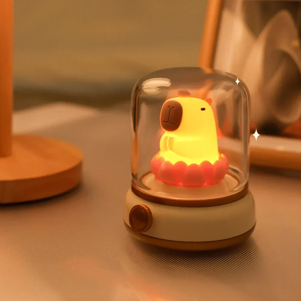 LumiFlame LED Night Light | Retro Oil Design | USB Rechargeable | Warm Mood Light