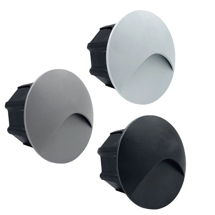 Modern waterproof IP65 LED recessed wall lamp for outdoor lighting - 3W embedded step &amp; staircase balcony portal light
