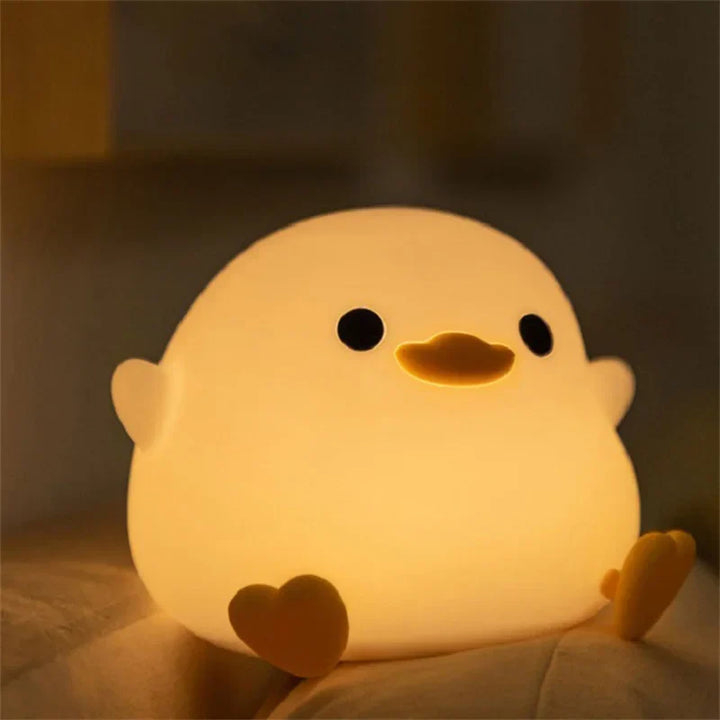 Duck Night Light | Soft LED Bedside Lamp | Child-Safe Silicone | Touch Control &amp; Portable Design