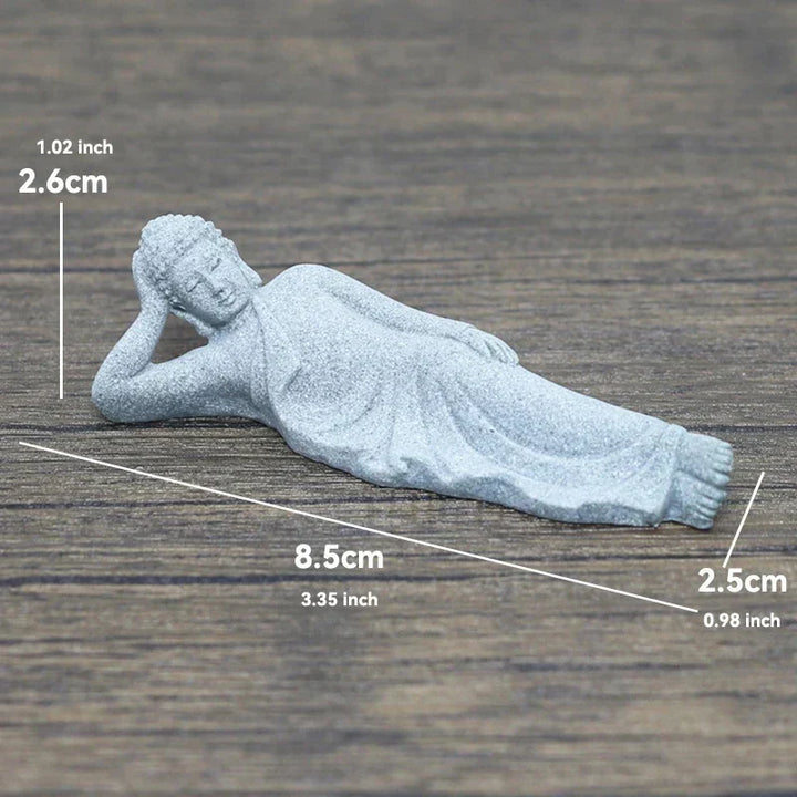 BowLift | Buddha Stone Statue Small Buddhist Monks Tibetan Buddhism Figures Zen Garden Ornament Meditation Home Aquarium Decoration