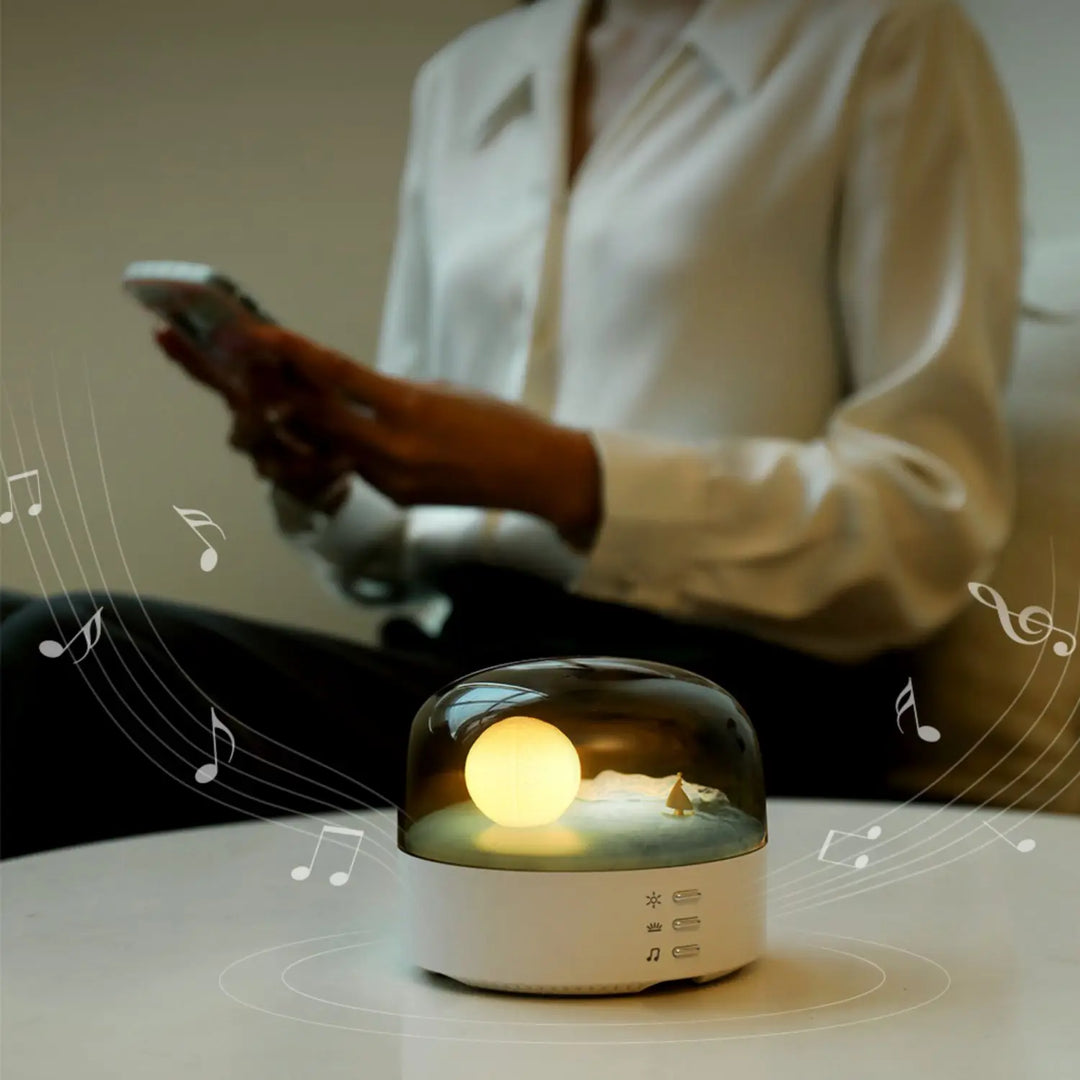 3D Mysterious Moon LED Night Light Speaker |