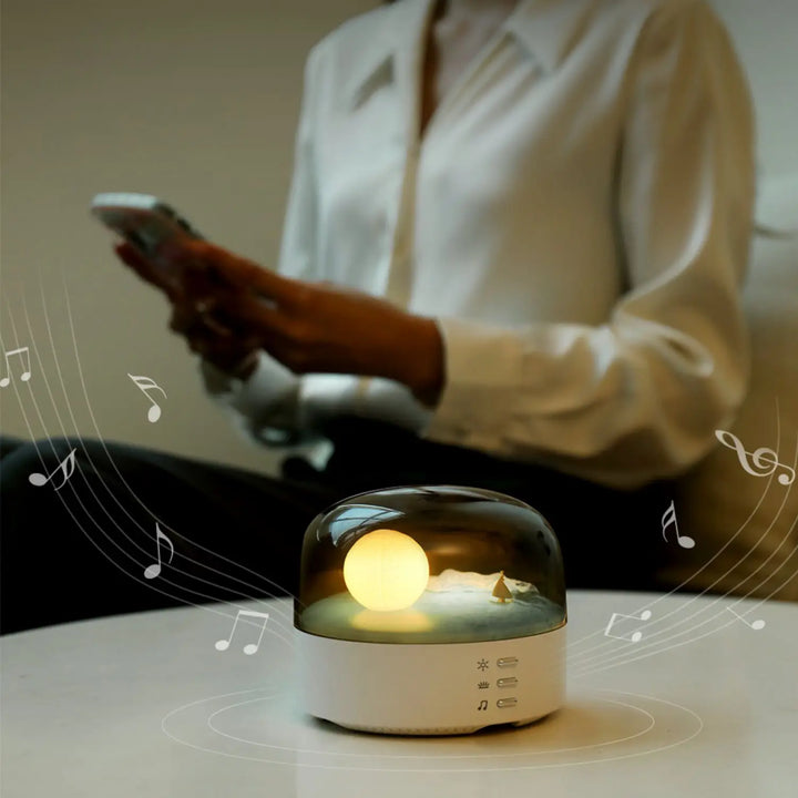 3D Mysterious Moon LED Night Light Speaker |
